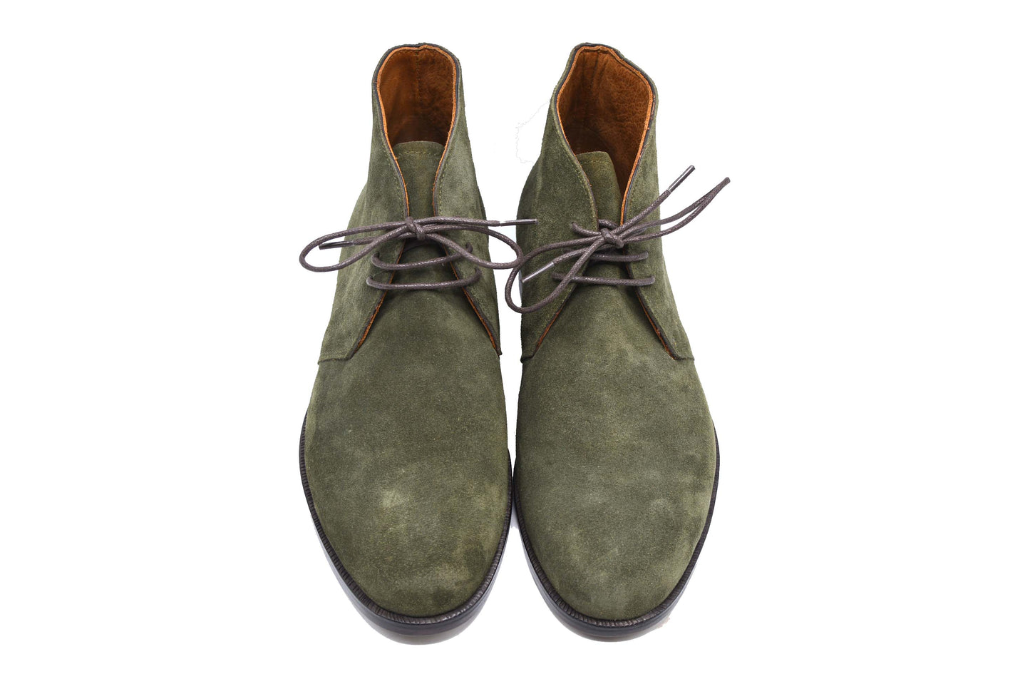 Suede Olive Green Lace Up Chukka Boot