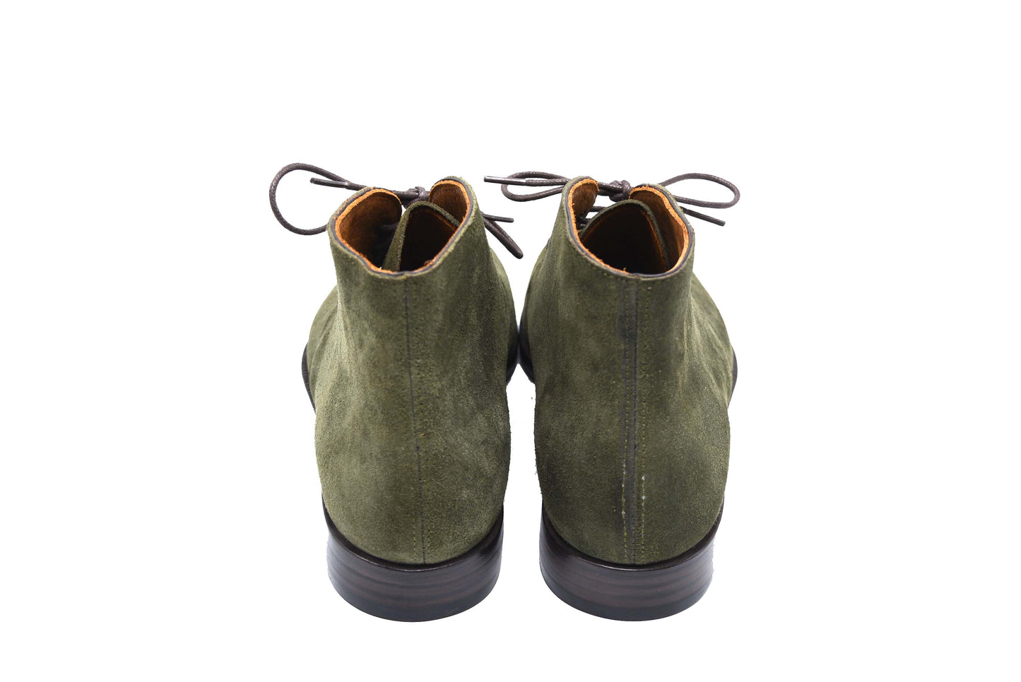 Suede Olive Green Lace Up Chukka Boot