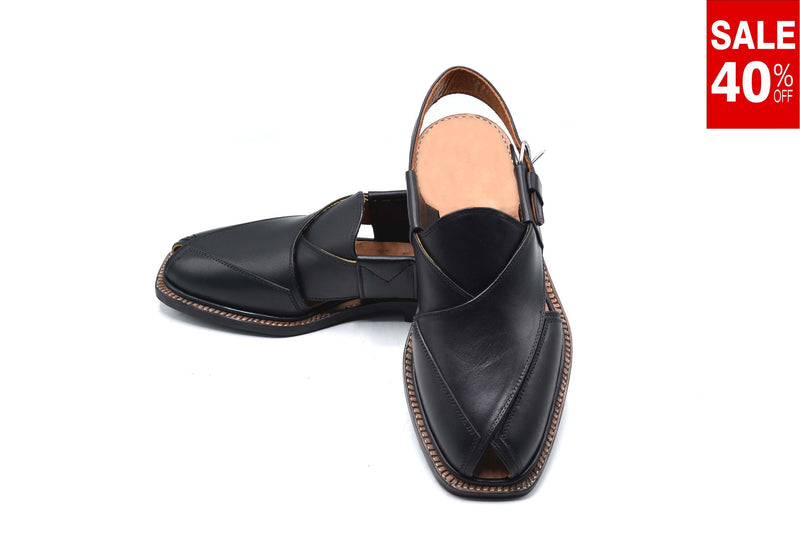 Classic Black Peshawari Chappal