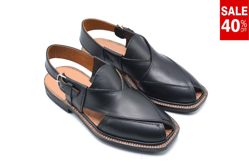 Classic Black Peshawari Chappal