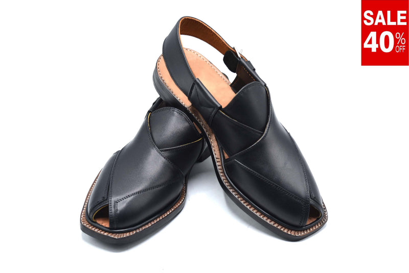 Classic Black Peshawari Chappal