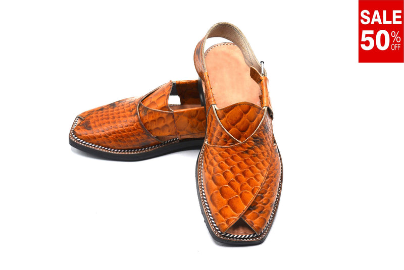 Snake Leather Peshawari Chappal