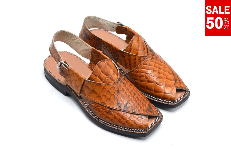 Snake Leather Peshawari Chappal