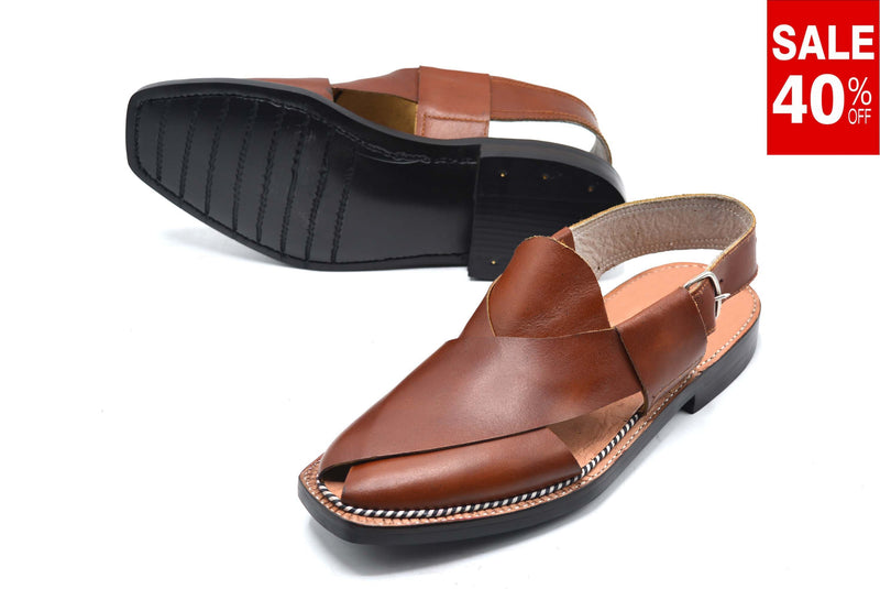 Shinny Brown Peshawari Chappal