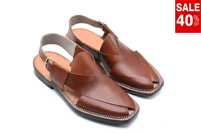 Shinny Brown Peshawari Chappal