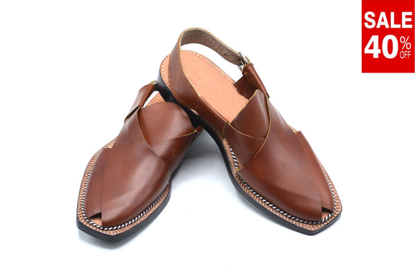 Shinny Brown Peshawari Chappal