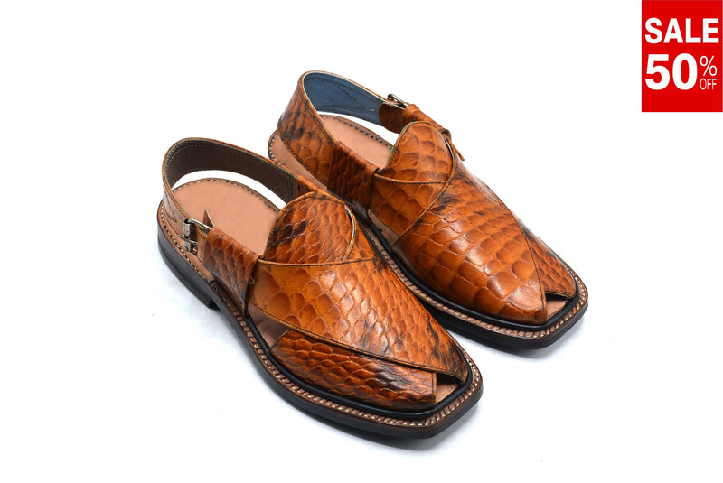 Snake Leather Peshawari Chappal