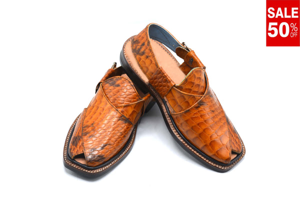 Snake Leather Peshawari Chappal