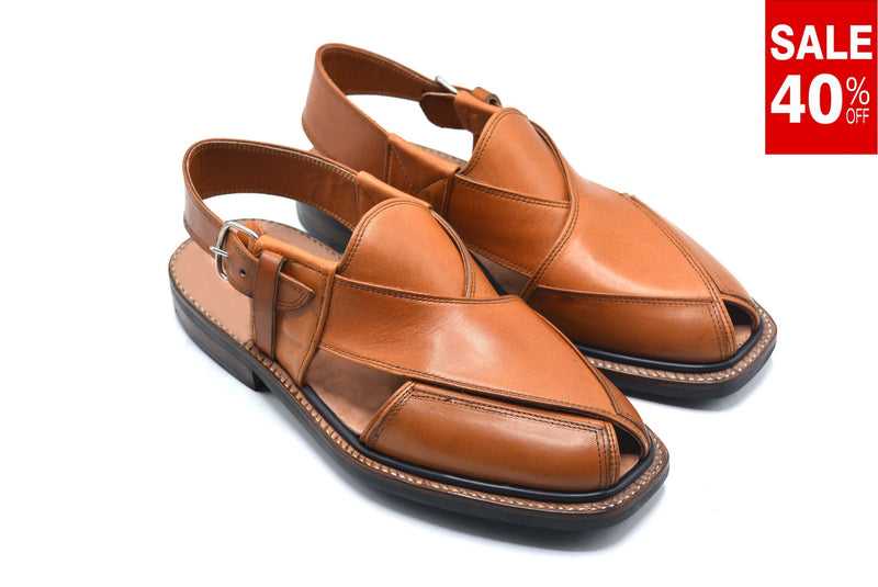 Classic Mustard Brown Peshawari Chappals