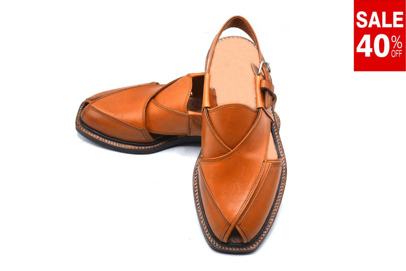 Classic Mustard Brown Peshawari Chappals