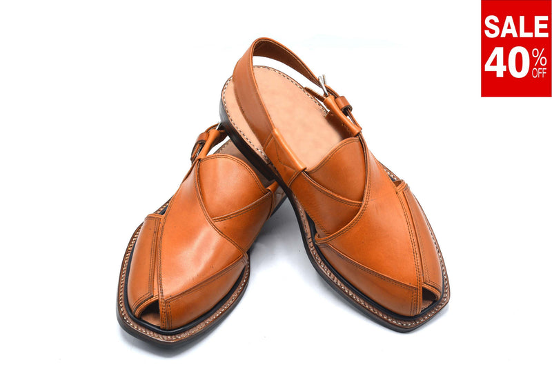 Classic Mustard Brown Peshawari Chappals